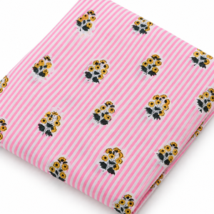 Tissu en voile de coton tissé léger imprimé à la main Pinksa, 90 GSM, largeur 43/44 pouces, motif floral unisexe, fil 60S/60S, en stock - Product Image 3