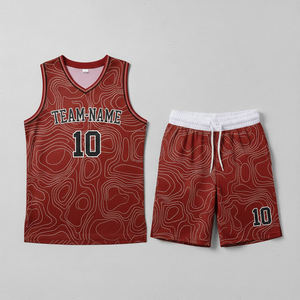 Conjunto de uniforme de baloncesto para adultos, estudiantes y niños, uniforme de equipo para entrenamiento y competición, chaleco transpirable de secado rápido, uniforme de equipo - Product Image 1