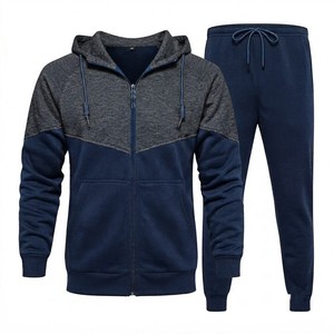 Men's Printed Solid Reversible Fleece Hooded Tracksuit <b>Full</b> <b>Zip</b> <b>Hoodie</b> Jogger Pants Set Casual Athletic Sportswear 2 in 1 100% - Product Image 5