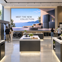 Écran LED à pas fin P1.86, 3840Hz, haute résolution, panneau d'affichage LED intérieur sans soudure pour salle d'exposition de marque