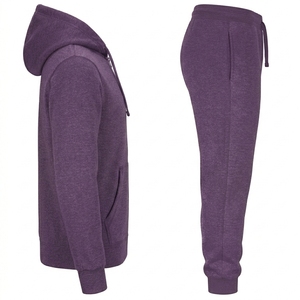 Premium Zip Up Hoodie Tracksuit <b>Set</b> Pullover <b>Jogger</b> Pants <b>Matching</b> Two Piece Sweat Suit Casual Athletic Streetwear Custom - Product Image 2