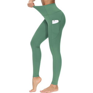 Leggings de yoga taille haute sans couture, pantalon de sport sculptant, coupe ajustée, vêtements de sport pour femme, couleur unie, collants de fitness - Product Image 1