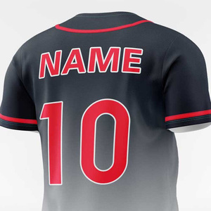 Wholesale Price Custom Printed Embroidered Team Name Short Sleeve Full Button Baseball Jersey 100%<b>Polyester</b> Best Baseball <b>Shirt</b> - Product Image 6