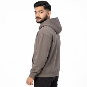 Sweat-shirt à demi-zip pour homme avec poignets côtelés, mélange de coton doux et design décontracté contemporain - Product Image 2