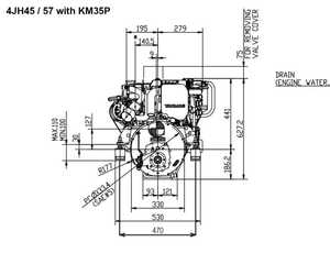 Moteur diesel marin in-bord 45 CV, 4 cylindres, taille compacte, haute efficacité pour la remotorisation de voiliers - Product Image 5