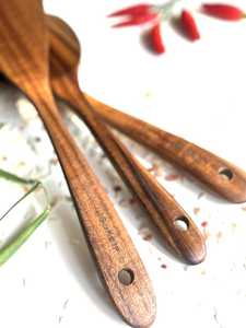 Ensemble d'ustensiles de cuisine en bois écologiques en gros – Spatule, cuillère, louche et couverts en bois naturel pour la maison et la restauration - Product Image 4