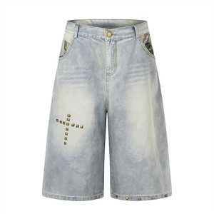 Shorts en jean délavé de qualité supérieure pour femme, taille mi-haute, respirants, séchage rapide, 100 % coton, pour l'été, prix direct usine - Product Image 1
