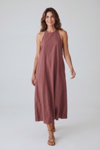 Maxi <b>Dress</b> Women Halter Sleeveless Loose Fit <b>Boho</b> Solid Color Summer Casual Breathable <b>Long</b> <b>Dress</b> - Product Image 1