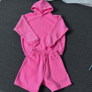 Ensembles personnalisés pour hommes, vente en gros, ensembles décontractés de haute qualité pour hommes, ensembles en coton personnalisés en 2 pièces, sweat-shirt à capuche et short unisexe - Product Image 6