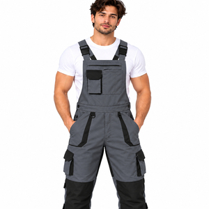 Salopette de travail personnalisée pour homme, multi-poches, cargo, avec boucle réglable, salopette de sécurité pour homme - Product Image 2