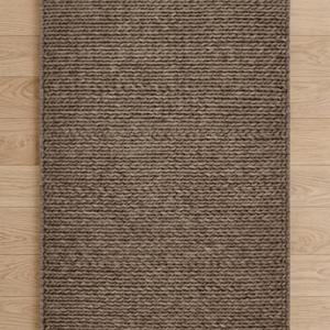 Tapis rustique brun fait main à boucles, design tissé texturé, revêtement de sol moderne neutre pour salon et chambre - Product Image 5
