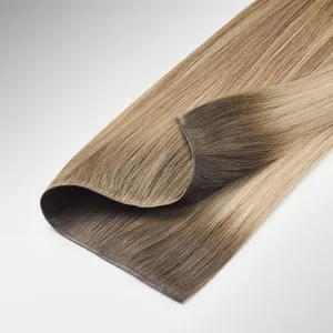 Peluca de Cabello Humano Rubio Ceniza Ombre Largo, Base de Seda con Cutícula Completa, 100% Densidad, Estilo One Direction - Product Image 4