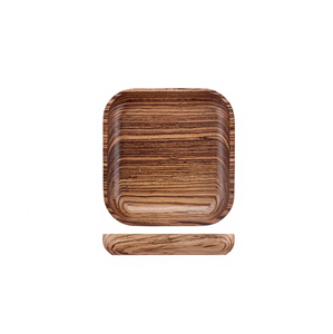 Plateau carré solide en bois écologique pour fruits secs, en-cas et bonbons, idéal pour la cuisine et les restaurants. - Product Image 1