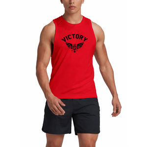 Men's Plain Sleeveless Tank Top Gym Fitness Quick Dry <b>Athletic</b> Muscle Vest Casual Sports Training Shirt Wholesale OEM - Product Image 4