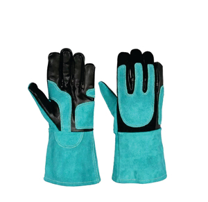 Premium Quality 8mil Durable Soft Lining Heat Resistance Grain Anti-Static Anti-Slip 14 Inch Work Welding Safety <b>Gloves</b> - Product Image 1