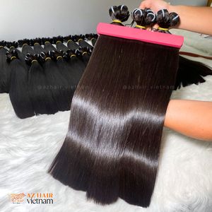 Extensiones de cabello de trama de Color negro, mechones rectos de hueso de fábrica, 100% cabello vietnamita crudo, los mejores precios de venta - Product Image 2