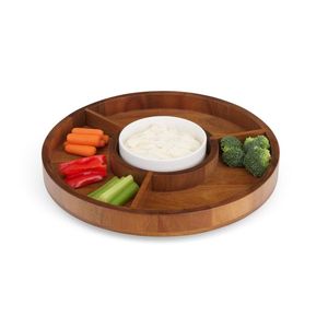 Plateau de service rond en bois naturel, fait main, décoratif, pour restaurant, hôtel, café, usage domestique, vente en gros - Product Image 3