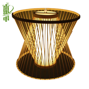 Abat-jour en bambou et rotin fait main, design transparent d'inspiration asiatique, provenant du Vietnam - Product Image 4