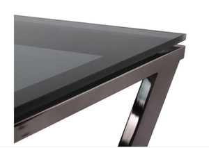 Modern <b>Black</b> Marble Look <b>Console</b> <b>Table</b> Metal Side <b>Table</b> Triangle Coffee <b>Table</b> Decorative Accent Furniture - Product Image 5