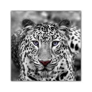 Schwarz-Weiß-Afrika-Tier-Leoparden-Leinwand-Druckmalerei-Wand kunst