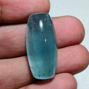 Aigue-marine naturelle bleue laiteuse, cabochon coussin allongé - Product Image 5