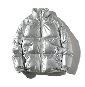 Men's Winter Hooded Bubble Jacket Solid Color Thick Warm Casual <b>Coat</b> Zipper Closure Windproof Loose Fit Regular Length Quick <b>Dry</b> - Product Image 3