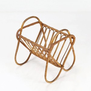 Support à journaux en rotin, porte-revues de haute qualité, étagère multi-rangement, accessoires de bureau et de maison - Product Image 5