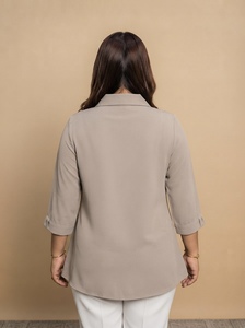 Camisa Elegante de Mezcla de Algodón para Mujer, Diseñada para Oficina, Viajes y Uso Casual, Compre Directamente del Proveedor - Product Image 2