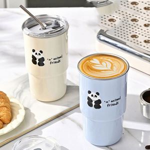 600ml 304 Stainless Steel Cup <b>Office</b> Water Cup Student Cartoon Direct-Drink Cup Mug <b>Gift</b> - Product Image 3