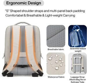 Expandable Travel <b>Backpack</b> for Women & Men 15.6'' Laptop Carry On Weekender Bag Outdoor Hiking with Multifunction Pockets - Product Image 5