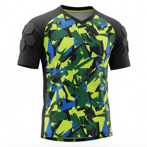 เสื้อผู้รักษาประตูฟุตบอลคุณภาพสูงสำหรับผู้ชายไซส์ใหญ่ แขนสั้น น้ำหนักเบา ระบายเหงื่อได้ดี - Product Image 2