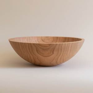 Handmade Wood Bowl Wabi Sabi Design For Food Serving Uncoated Crafted With Natural Grain Texture - Product Image 2