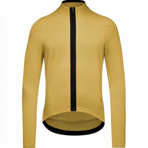 เสื้อจักรยานแขนยาวผู้ชาย สีดำขาว ซิปเต็มตัว สำหรับปั่นจักรยานบนถนน ระบายอากาศได้ดี แห้งเร็ว ผลิตจากโพลีเอสเตอร์ 100% น้ำหนัก 180 กรัม - Product Image 1