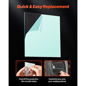20 Pezzi 12x12 cm Coperture Protettive Trasparenti con Funzione Auto-On/Off, Lenti di Ricambio in Metallo per Filtro Saldatura C, Compatibili - Product Image 5