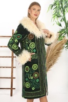 Jaket wanita terbaru, jaket Boho Chic Suzani Super bergaya, warna hijau, bordir tangan mutiara, keluaran terbaru, ukuran Plus