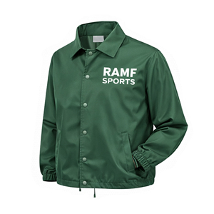 Veste de coach pour homme, OEM, hiver, respirante, imperméable, surdimensionnée, décontractée, avec logo personnalisé, fermeture éclair sur le devant, taille plus - Product Image 1