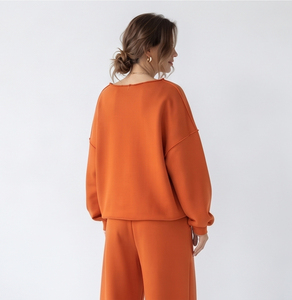 Ladies Oversize Printed <b>Tracksuit</b> 100% Cotton Loose Fit Sweat Suit <b>Women</b> Printing Mid Drawstring Waist Fleece Printing <b>Tracksuit</b> - Product Image 5