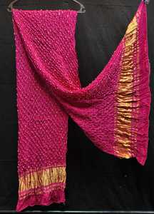 Dupatta de Seda Gajji Pura con Estampado Bandhani a Bajo Precio - Product Image 5