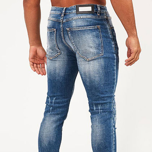 Pantalon Homme Taille Haute Zippé Extensible Jean Décontracté Coupe Slim Pantalon Crayon Grande Taille Jean Skinny en Denim pour Homme - Product Image 3