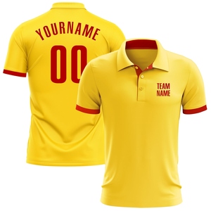 Polo de golf de performance personnalisé blanc et rouge royal 3D avec drapeau américain, le plus vendu de notre gamme professionnelle en gros - Product Image 5