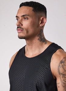 <b>Men's</b> Knitted Breathable Quick Dry Eco-Friendly Crew Neck Tank <b>Top</b> for Bodybuilding Casual Outdoor Activities <b>Cropped</b> Sleeveless - Product Image 4