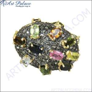 Cuentas coloridas naturales de piedras preciosas sueltas de diseño Victoriano de moda con estilo victoriano de piedras preciosas auténticas - Product Image 1