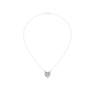 Collar de Plata 925 con Baño de Rodio, Colgante Clásico en Forma de Corazón con Moissanita Simulada Brillante de Alta Calidad, 1.75 Ct, Color D - Product Image 3