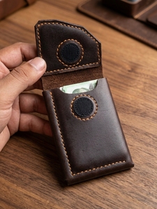 Anwar Enterprises - Cartera Delgada de Cuero Genuino con Cierre Magnético Vintage, Tarjetero para Hombre, Uso Diario - Product Image 3