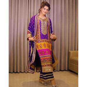 Women's Beautiful Top Bottom and Dupatta <b>Suit</b> Set with Digital Print Hand Work - Product Image 1