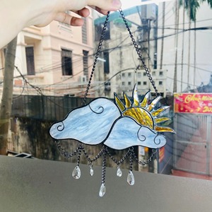 Decorative Glass Hanging Ornament Sun Catcher Ideal For Kids Room And Playful <b>Space</b> Enhancement Crystal <b>Light</b> Catcher From India - Product Image 6