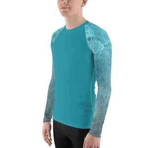 Rashguard pour homme à manches longues de haute qualité en tissu polyester et élasthanne écologique, respirant et à séchage rapide - Product Image 2