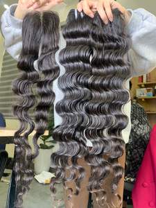 Extensiones de Cabello Humano Remy 100% al por Mayor, Ondulado Vietnamita, Trama Única, Paquete con Encaje HD para Mujeres Negras, Varios Estilos, a Granel - Product Image 4