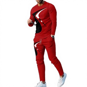 Survêtements d'entraînement en molleton technique respirant, 100 % coton épais, imprimé uni, qualité supérieure, pour le sport et le fitness, collection automne 2 - Product Image 1