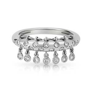 Anillo de Diamantes Cultivados en Laboratorio de Moda al por Mayor, Oro Sólido Real de 14K y 18K, Delicado Anillo de Cúpula Empotrada con Engaste de Bisel, Precio de Fábrica - Product Image 3